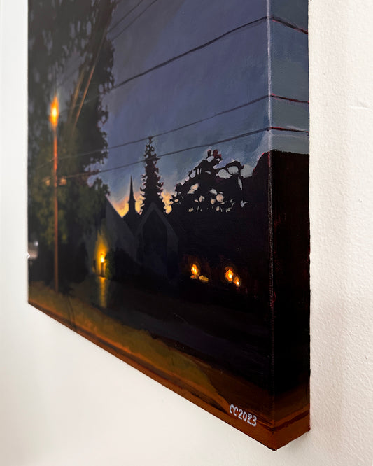 The Church Across The Street - ORIGINAL PAINTING